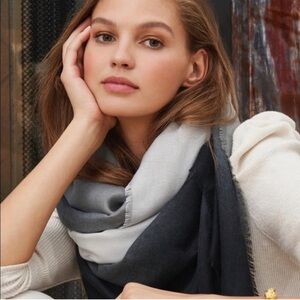 Cushnie lux grey horizon ombré scarf